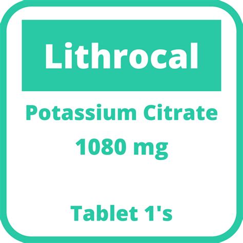 LITHROCAL, Potassium Citrate 1080mg 1 Extended.